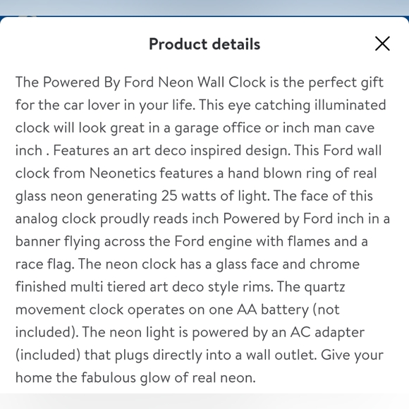 🕰️ NEW Neonetics FORD neon lighted clock - Picture 8 of 8